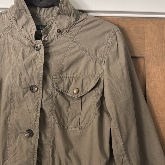 Lauren Ralph Lauren utility jacket Womens M Khaki Safari military Utility casual - Picture 3 of 13